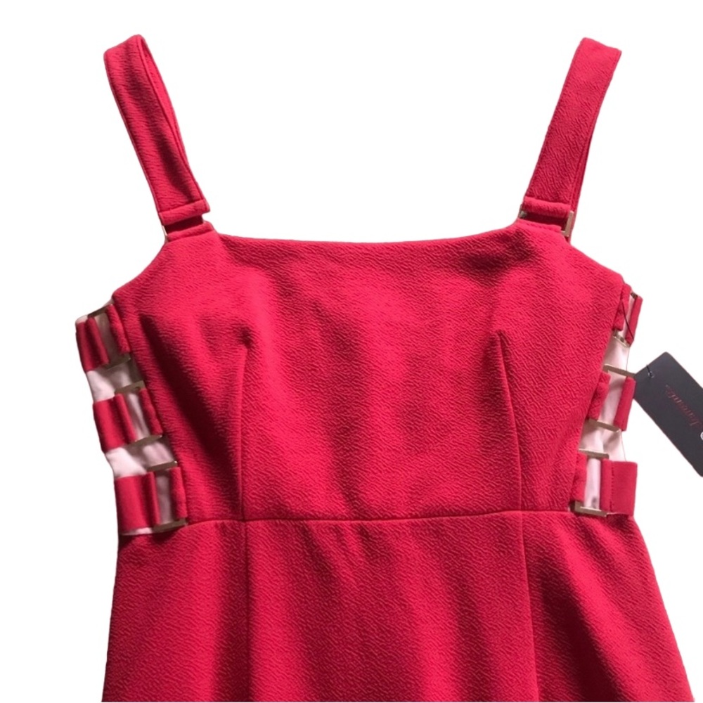 NWT Bold Elements Red Midlength Party Dress XS - Picture 7 of 11